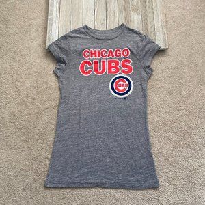 TA Team Athletics Girls L / 14 Chicago Cubs Cap Sleeve Graphic T-Shirt Baseball
